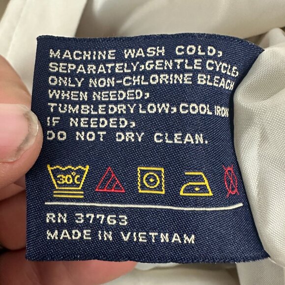 Dockers Golf Windbreaker Jacket Size L Mens Beige & Black Polyester - Picture 5 of 7